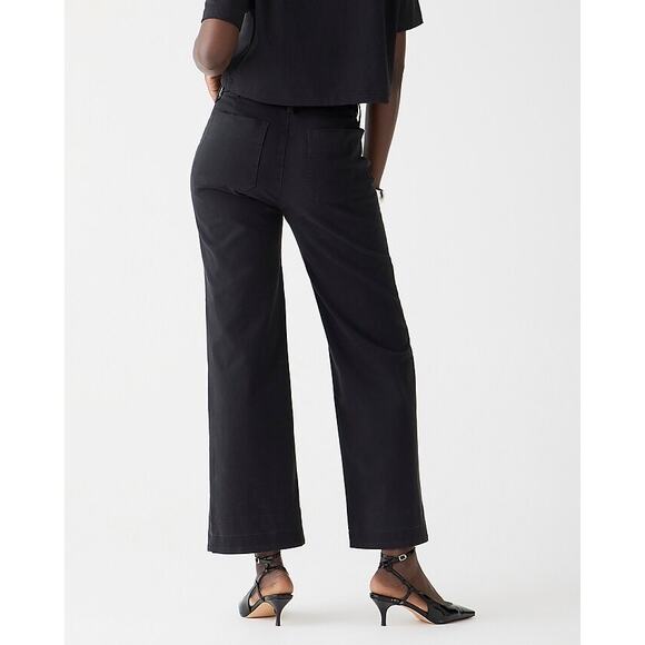 J.Crew Sailor Slim Wide-Leg Chino Pants Black Size 30 NWT - Picture 2 of 9